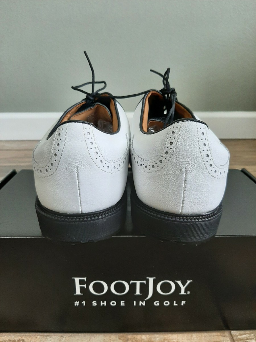NEW Custom Footjoy FJ ICON Mens Golf Shoes WH/BLK Lizard