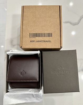 100% Authentic Patek Philippe Watch Travel Leather Case Pouch H997
