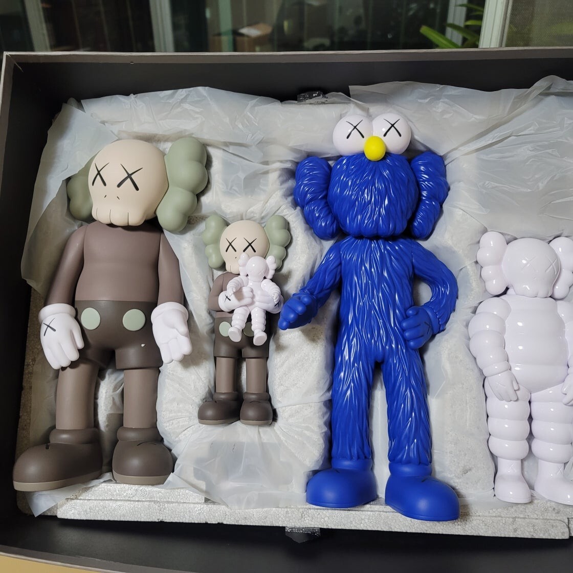 Kaws Family Vinyl Figure Brown Blue White | eBay