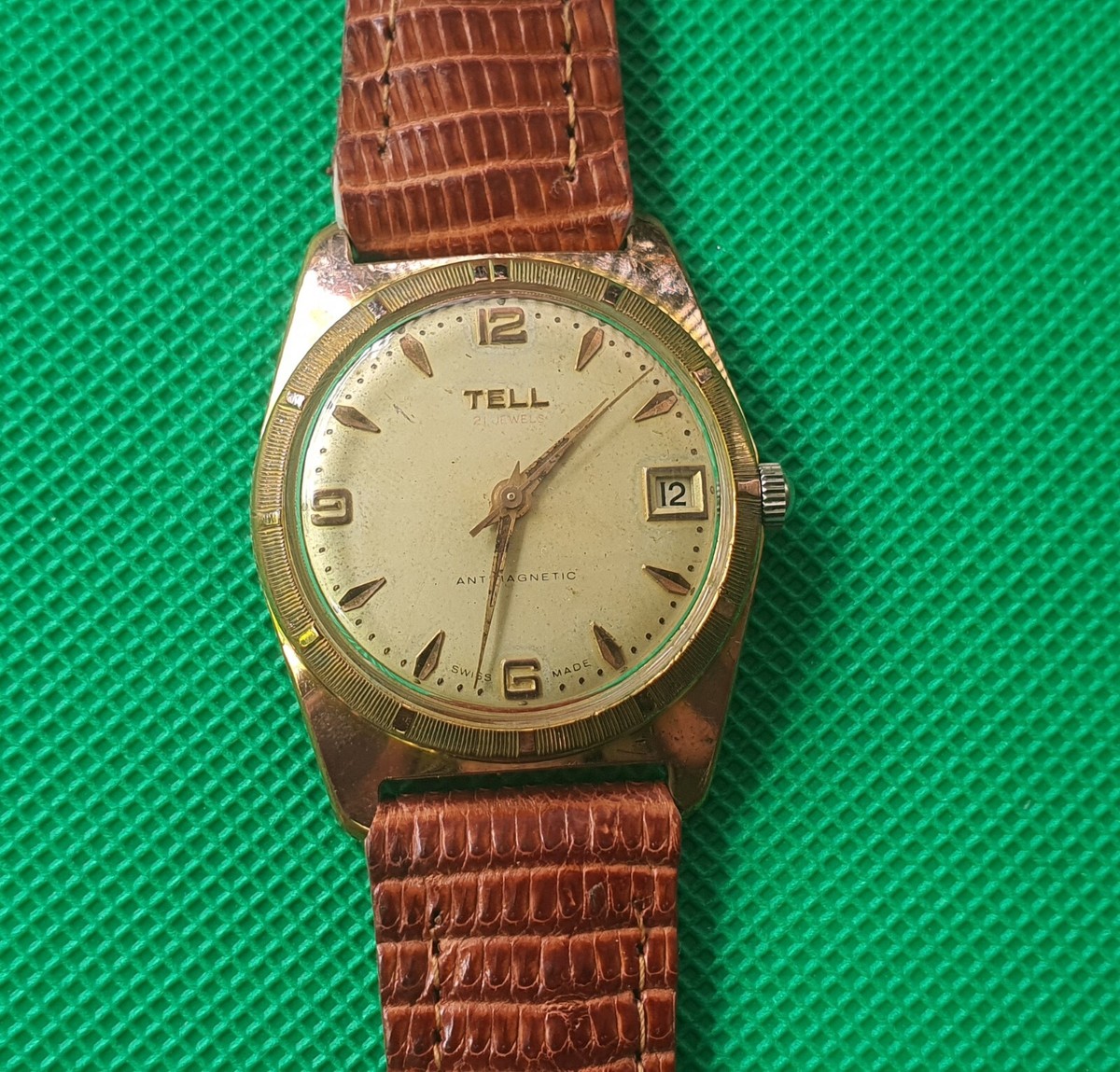 Vintage Swiss TELL antimagnetic Manual Wind 21 j Watch | eBay