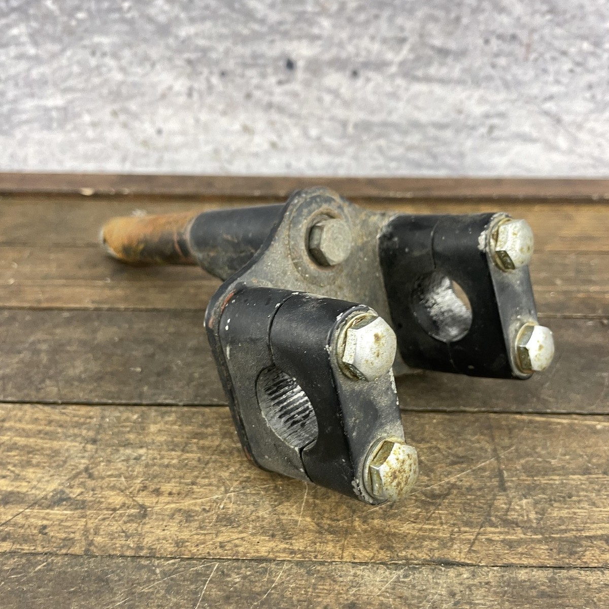 Vintage BMX Double Clamp Stem 70s 80s Bicycle Motocross Dual 22.2