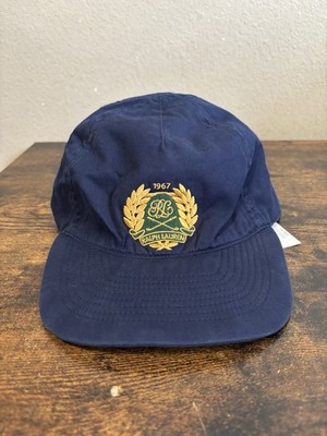 Vintage Polo Hat Cap Ralph Lauren Golf Crest Reversible Blue Green