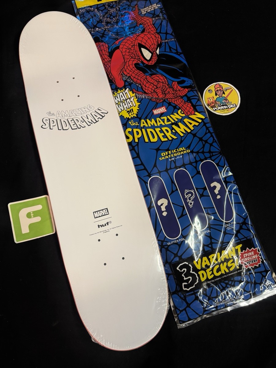 RARE Amazing Spiderman 301 Holofoil HUF Skateboard Deck Pack