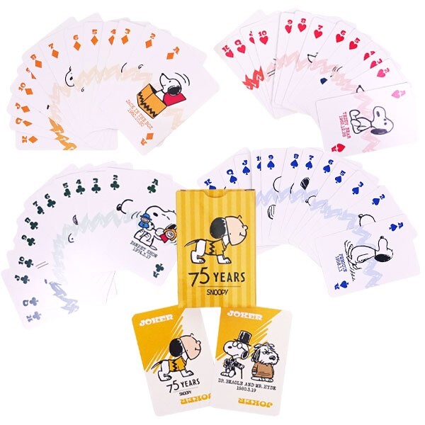 Snoopy Playing Cards (PEANUTS 75th Anniversary YELLOW Series) | eBay