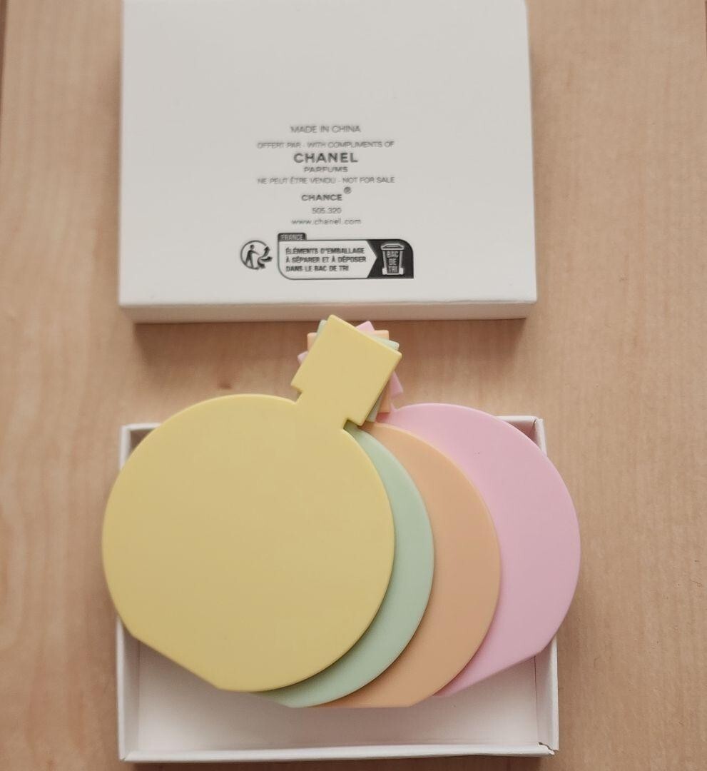 CHANEL CHANCE Mirror Set 3pcs Perfume Shape 2024 Limited Gift Used
