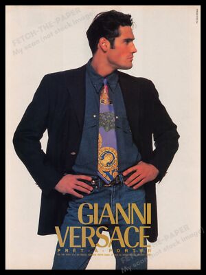 Gianni Versace 1990s Print Advertisement Ad 1992 Men's Clothing