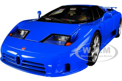 BUGATTI EB110 SS SUPER SPORT FRENCH RACING BLUE 1/18 MODEL CAR BY