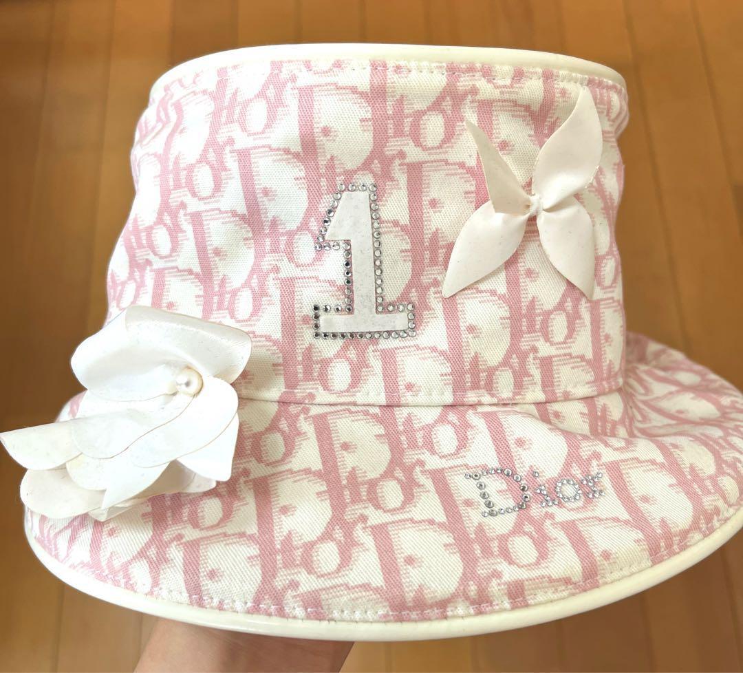 Christian Dior Oblique Trotter Monogram Bucket Hat #58 Rhinestone
