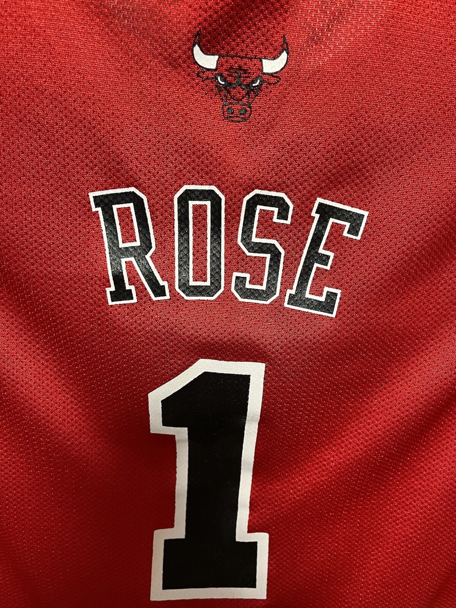 Adidas Derrick Rose #1 Youth NBA Chicago Bulls Jersey Boys Size L