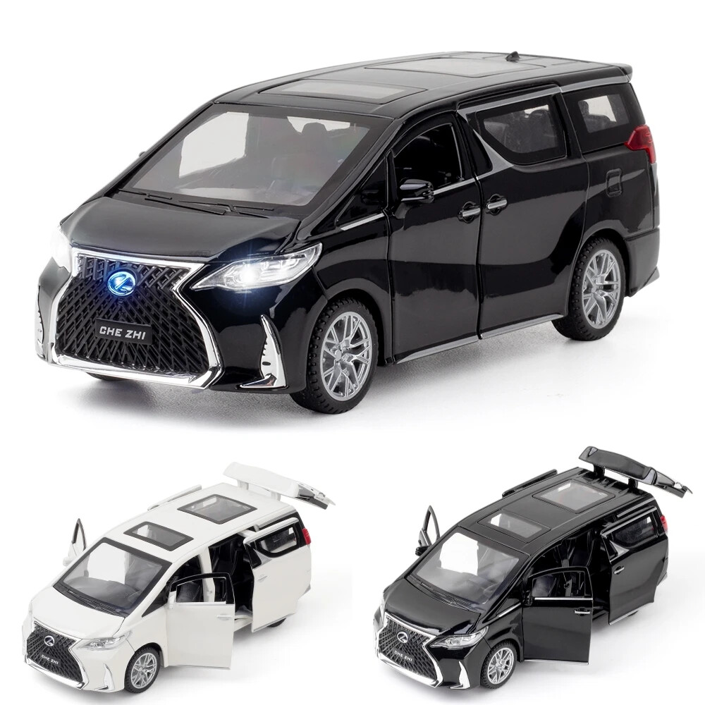 1/32 Lexus LM300h MPV Toy Car Diecast Alloy Van Miniature Sound
