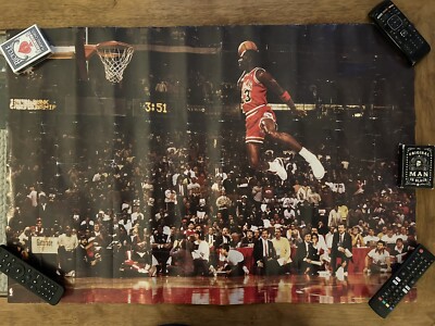 1992 Vintage Nike Michael Jordan 1988 NBA Slam Dunk Contest Poster