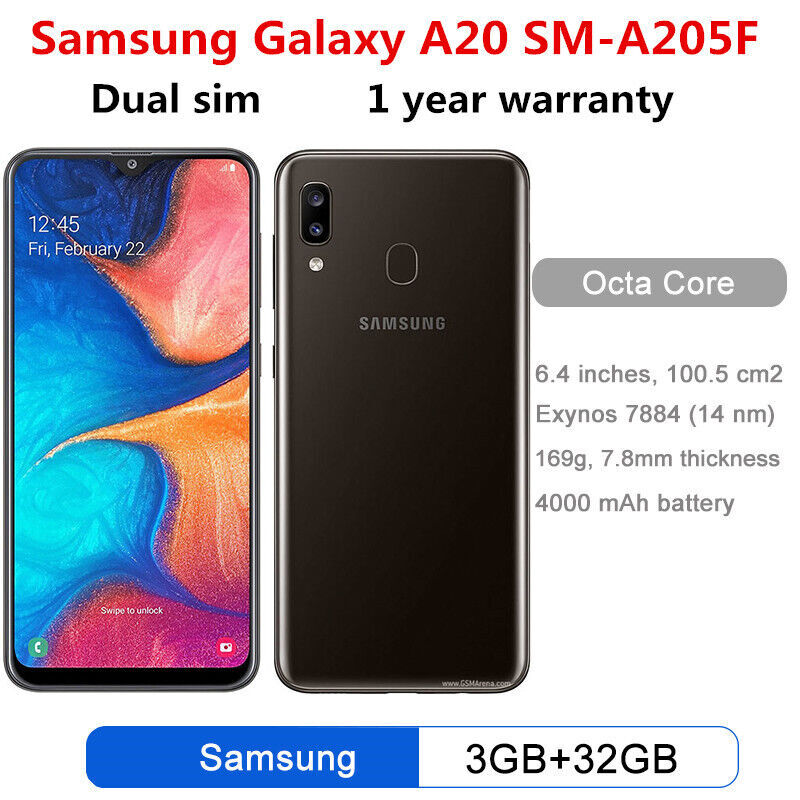 Samsung Galaxy A20 SM-A205F 32GB+3GB 4G Android Unlocked