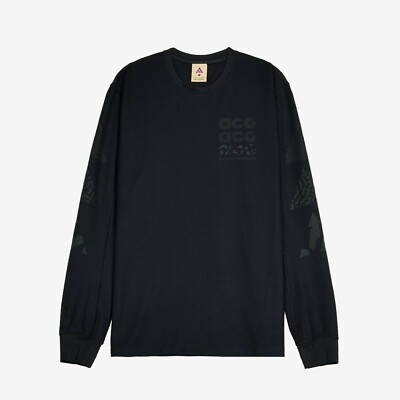 Nike ACG Long Sleeve Waffle Top Shirt LS Triple Black Out CD7656