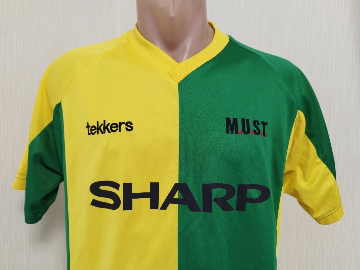 Manchester United football jersey Green and Gold Sharp jersey