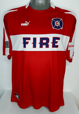 PUMA Chicago Fire 2003 BOCANEGRA HOME S ORIGINAL MLS SOCCER SHIRT