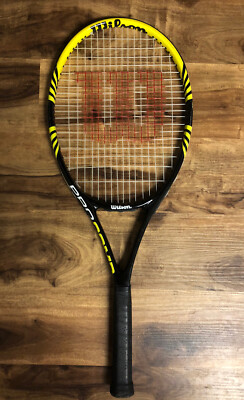 Wilson Pro Comp Yellow Black Tennis Racquet L3 4 3/8 Grip | eBay