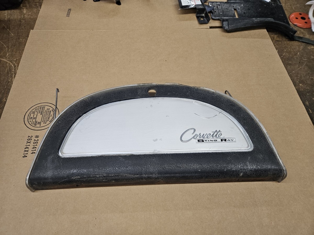 1963 Only Corvette Original Glove Box Door With Fiberglass Back