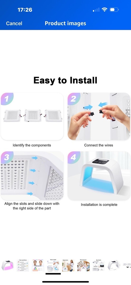 O'melon Omega Light LED Therapy Skin Care Device 4 Colors 1ea 100