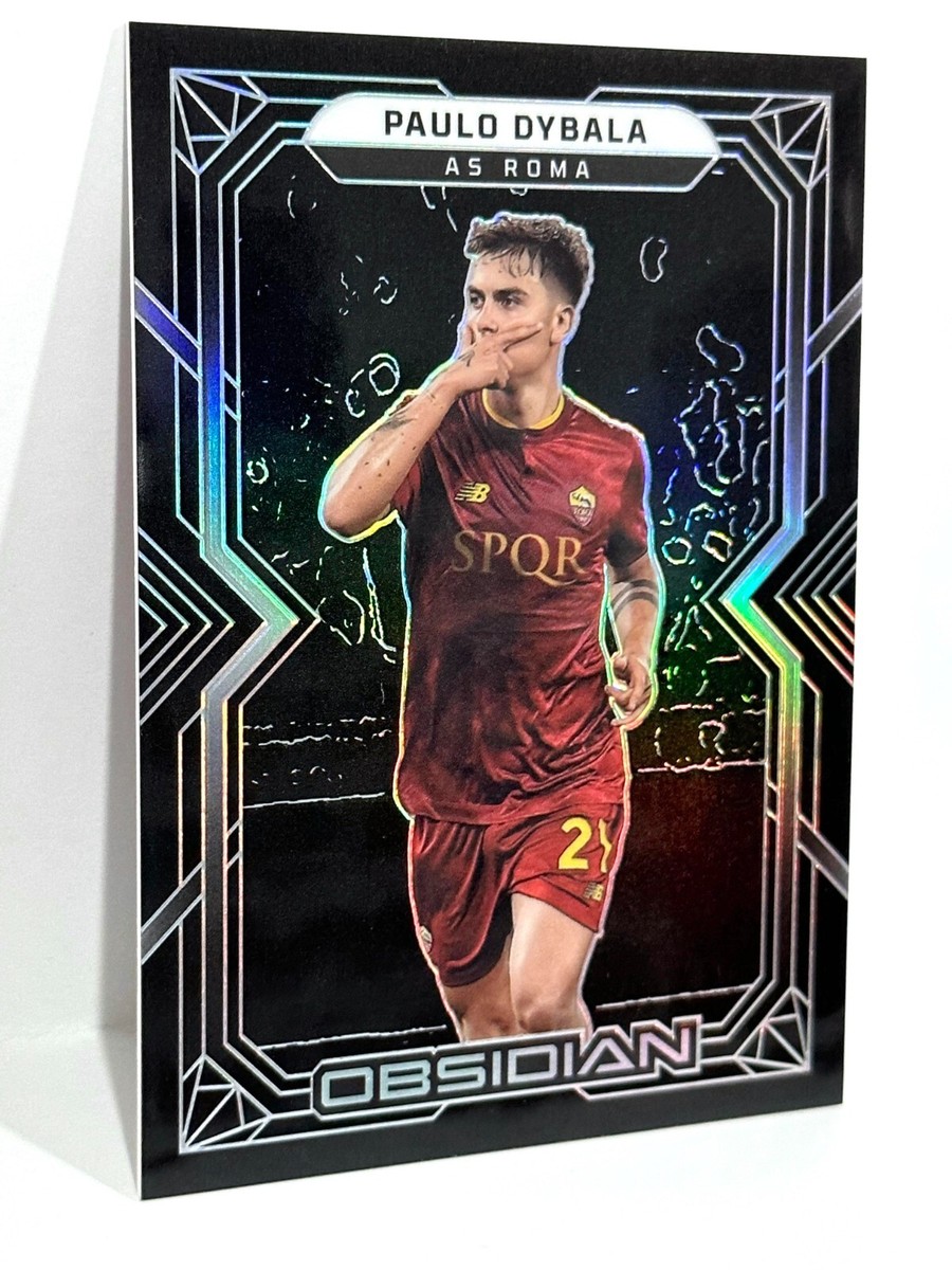 2022-23 Panini Obsidian Soccer As Roma Paulo Dybala Silver Etch