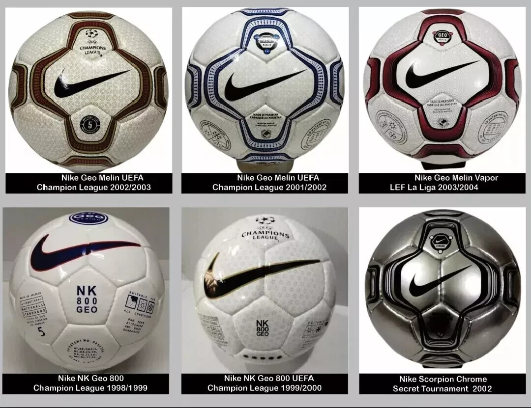 6X Nike 800 Geo Official Match Ball Of Champions League 1998/2004