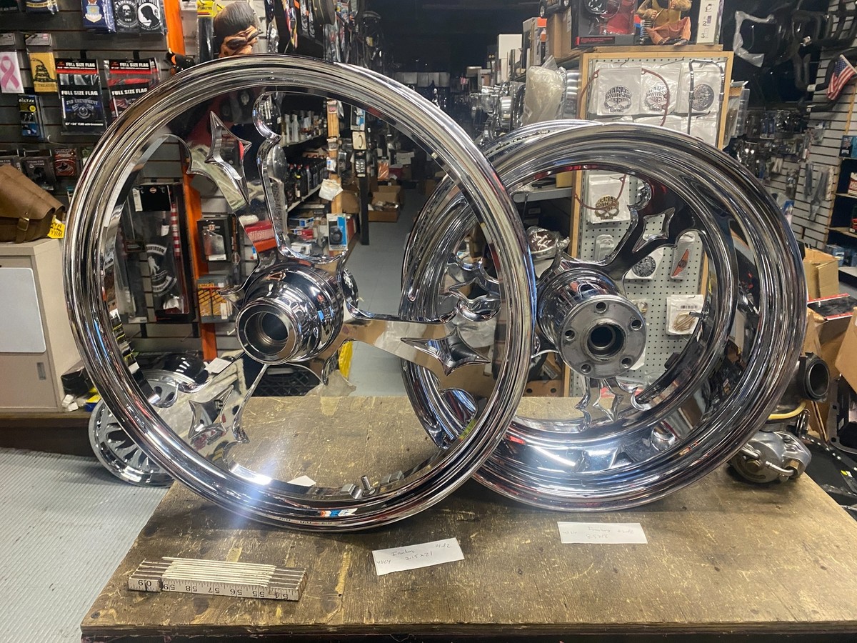 Custom Mag Wheels Chrome Ironhorse Chopper 8.5x18 2.15x21 Big Dog