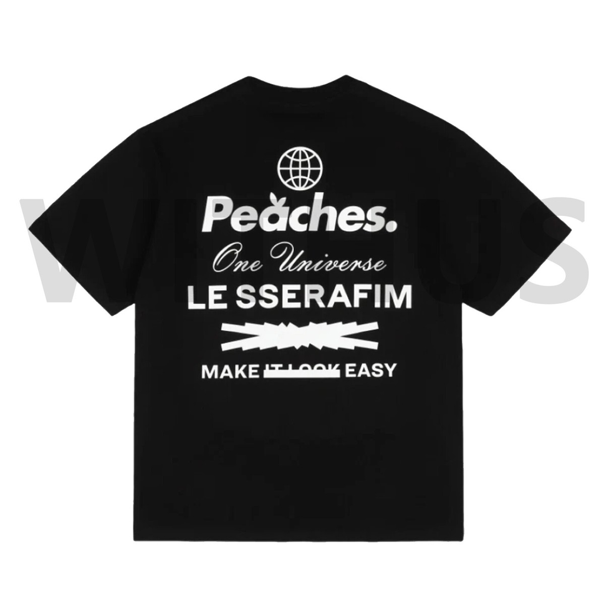 LE SSERAFIM x Peaches. Staple S/S T-Shirt Black - M,L,XL Size_ | eBay