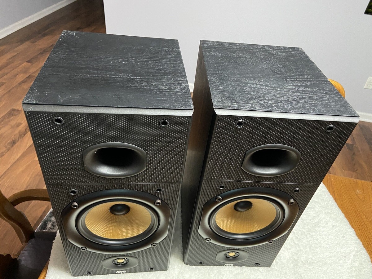 B&W Bowers & Wilkins DM602 Home Theater Bookshelf Speakers Black