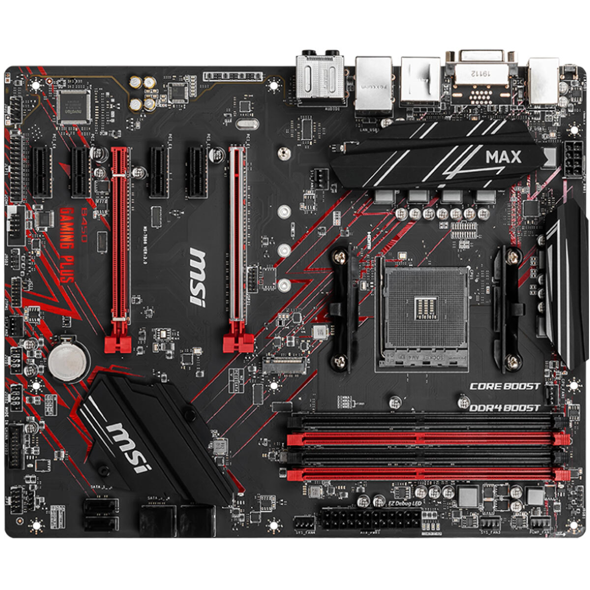 MSI B450 Gaming Plus MAX ATX Gaming Motherboard USB-C SATA 3.0 AM4