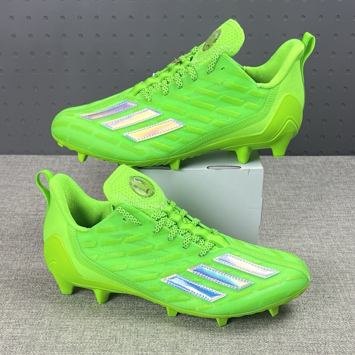 Adidas Adizero Big Mood Solar Green Silver Football Cleats GX7891
