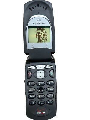 Vintage Motorola V60S Cellular Flip Phone with Charger Manual