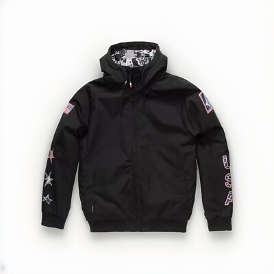 VOLCOM USA Snowboard Team Winter Full Zip Hooded Puffer Jacket
