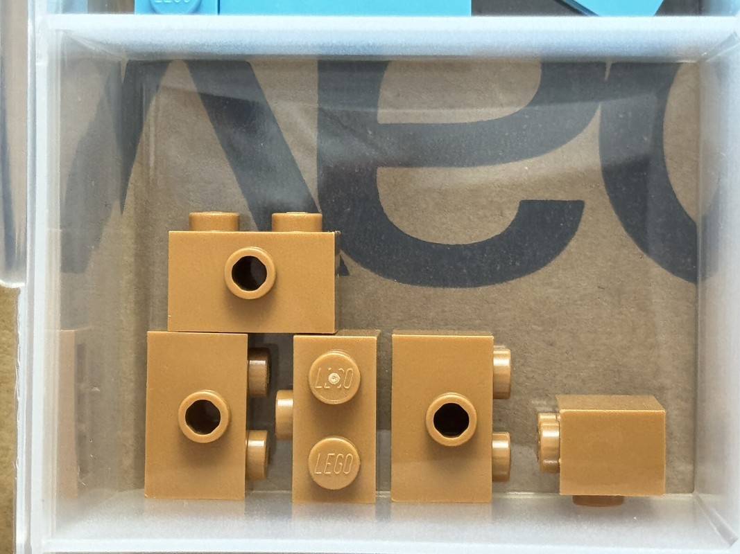 LEGO Parts - Medium Nougat Brick 1 x 2 with Stud on Side - No