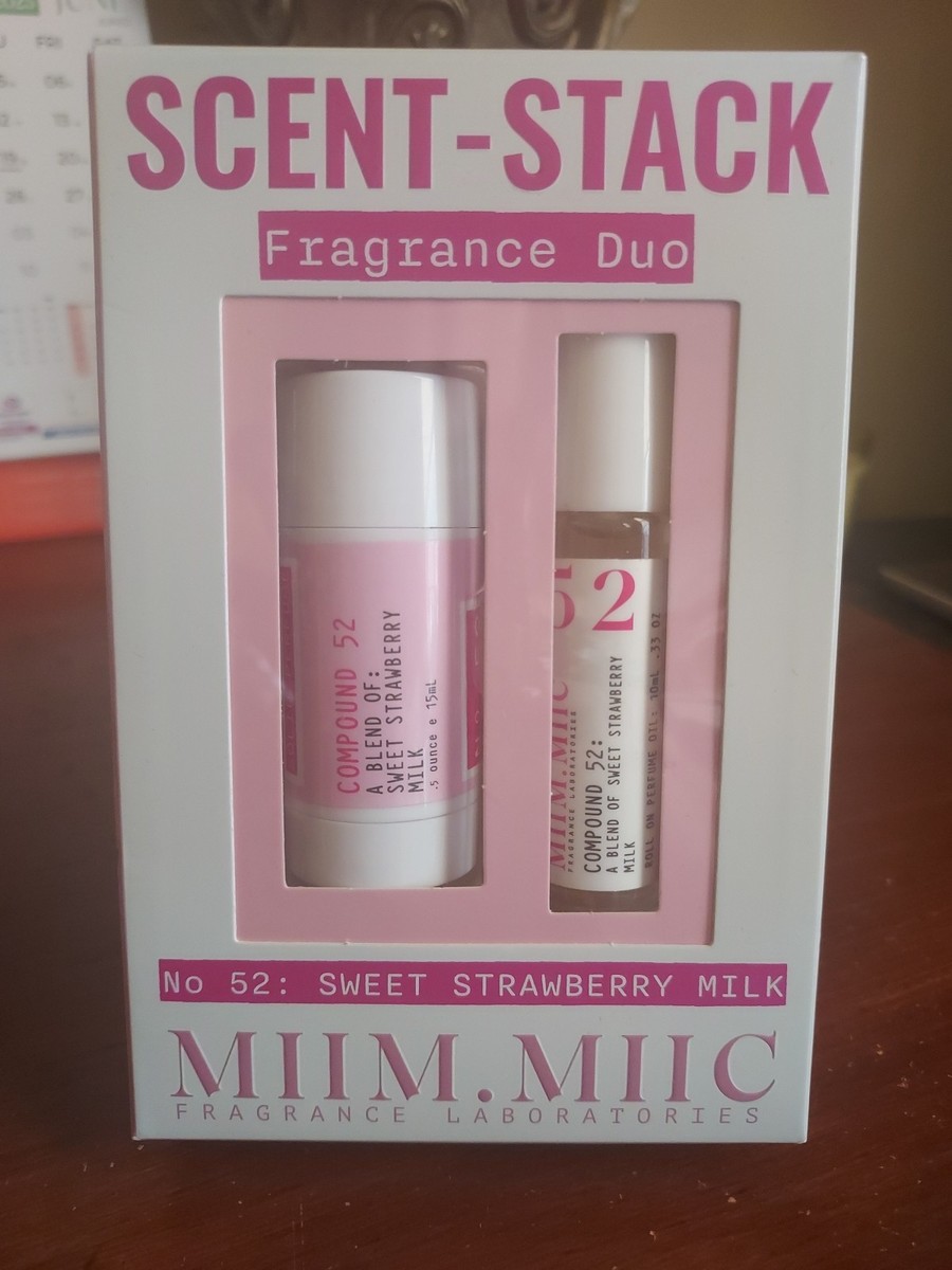 Miim.Miic Fragrance Duo 52 Sweet Strawberry Milk Roll On and Solid
