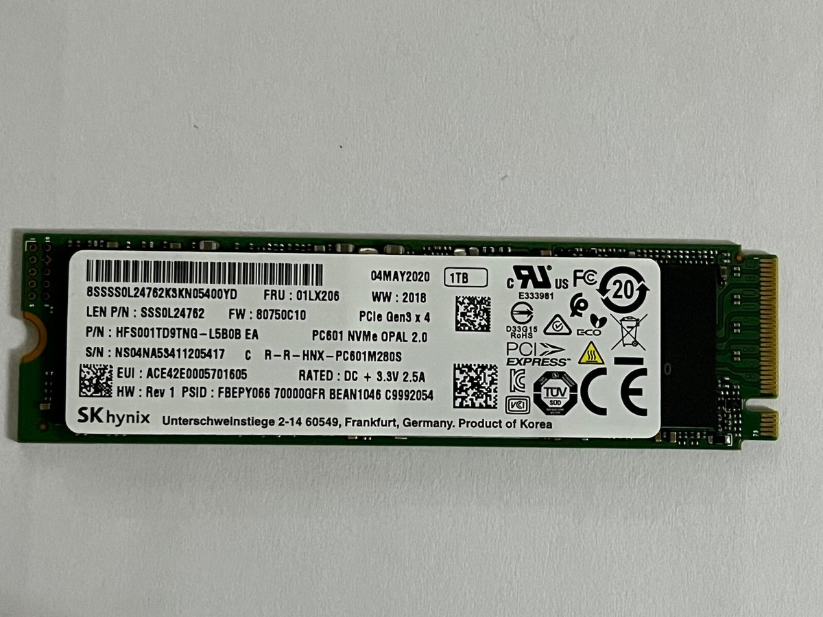 SK HYNIX HFS001TD9TNI-L5B0B 1TB SSD PCIe GEN3 X4 NVMe M.2 2280