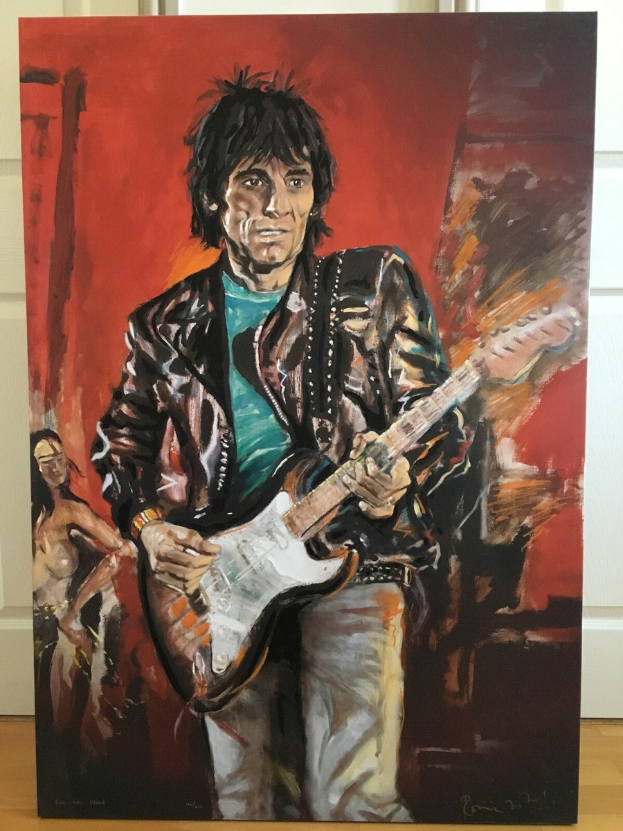 Ronnie Wood Signed Limited Edition Print Self Portrait - Wa Wa