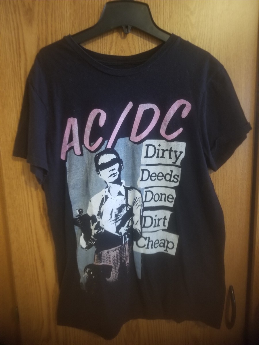 AC/DC Dirty Deeds Done Dirt Cheap Medium M T-Shirt | eBay