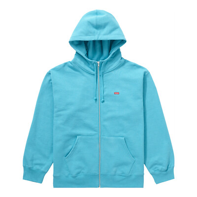 Supreme Small Box Facemask Zip Up Hooded Sweatshirt (FW21) Cyan | eBay
