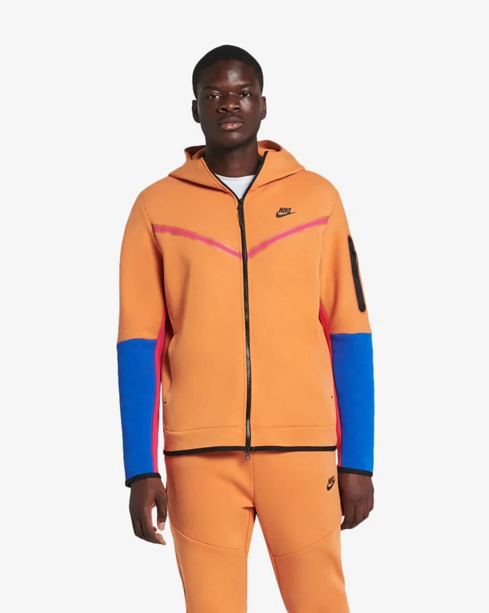 Nike Sportswear Tech Fleece Full Zip Hoodie Orange Pink CU4489-808