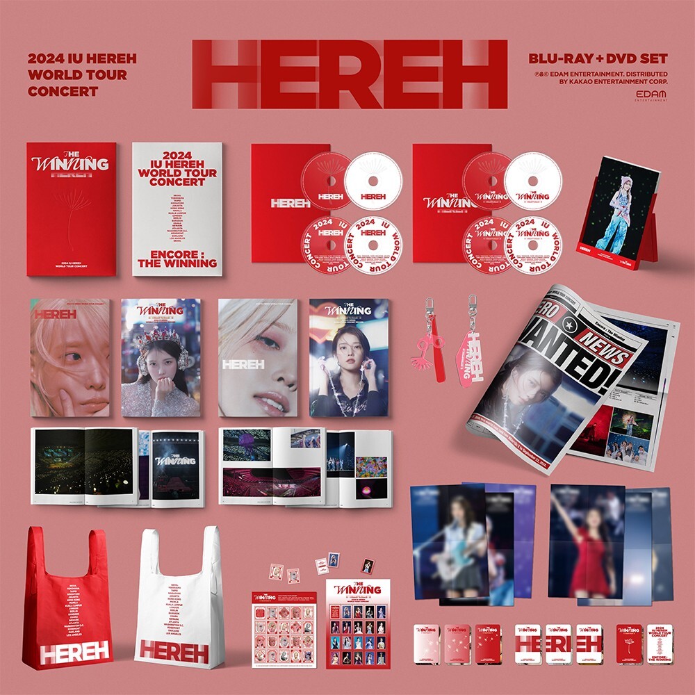 IU 2024 WORLD TOUR CONCERT HEREH DVD+BLU-RAY SET/8CD+2Book+5Ring+