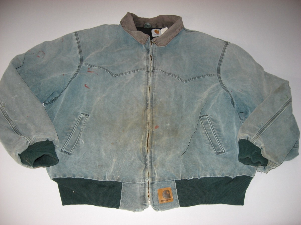 Vintage Carhartt Santa Fe Destressed Men's Quilted Lined Jacket