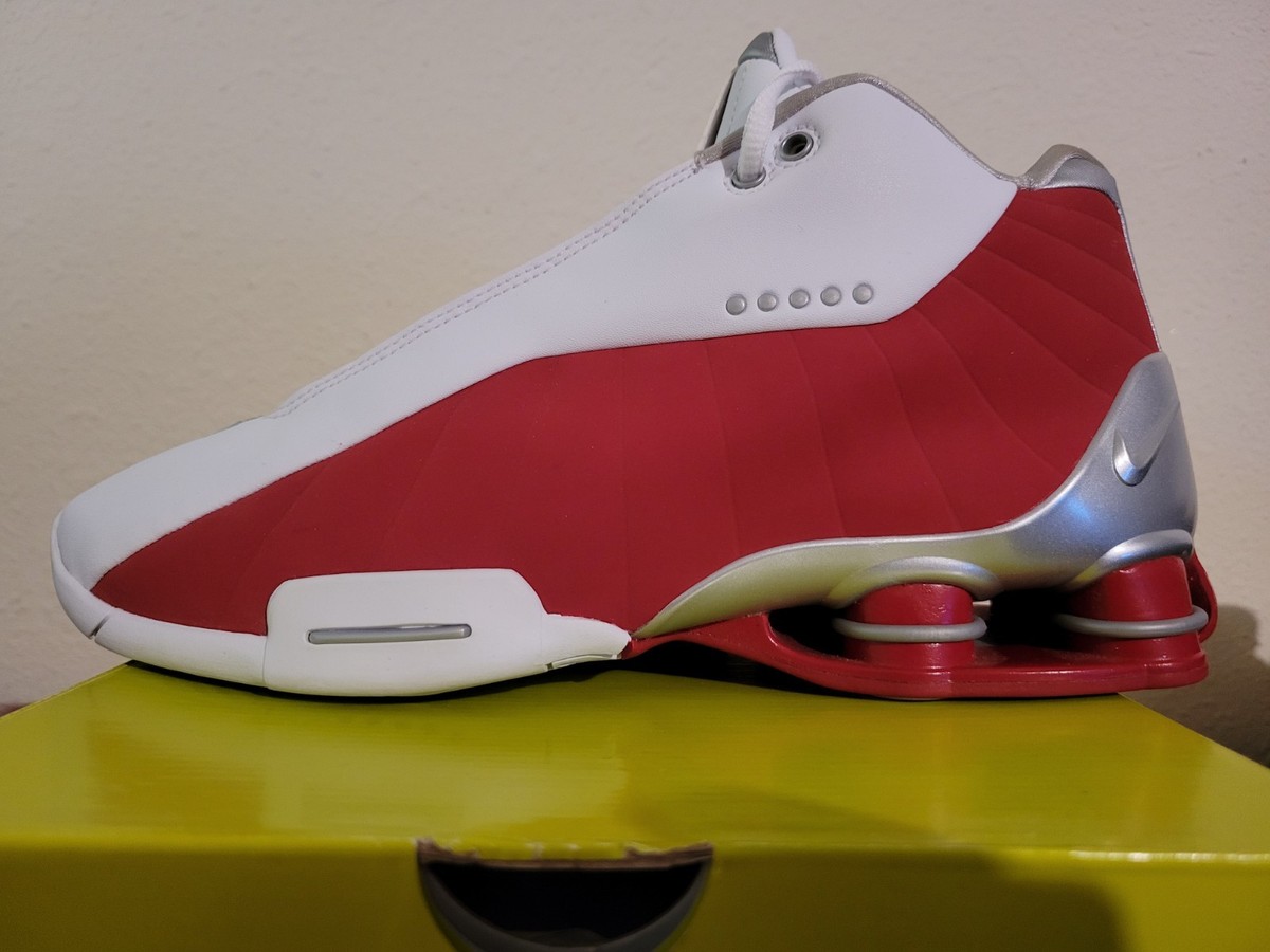 Nike Shox BB4 2019 Size 10 White Red VC Vince Carter Raptors | eBay