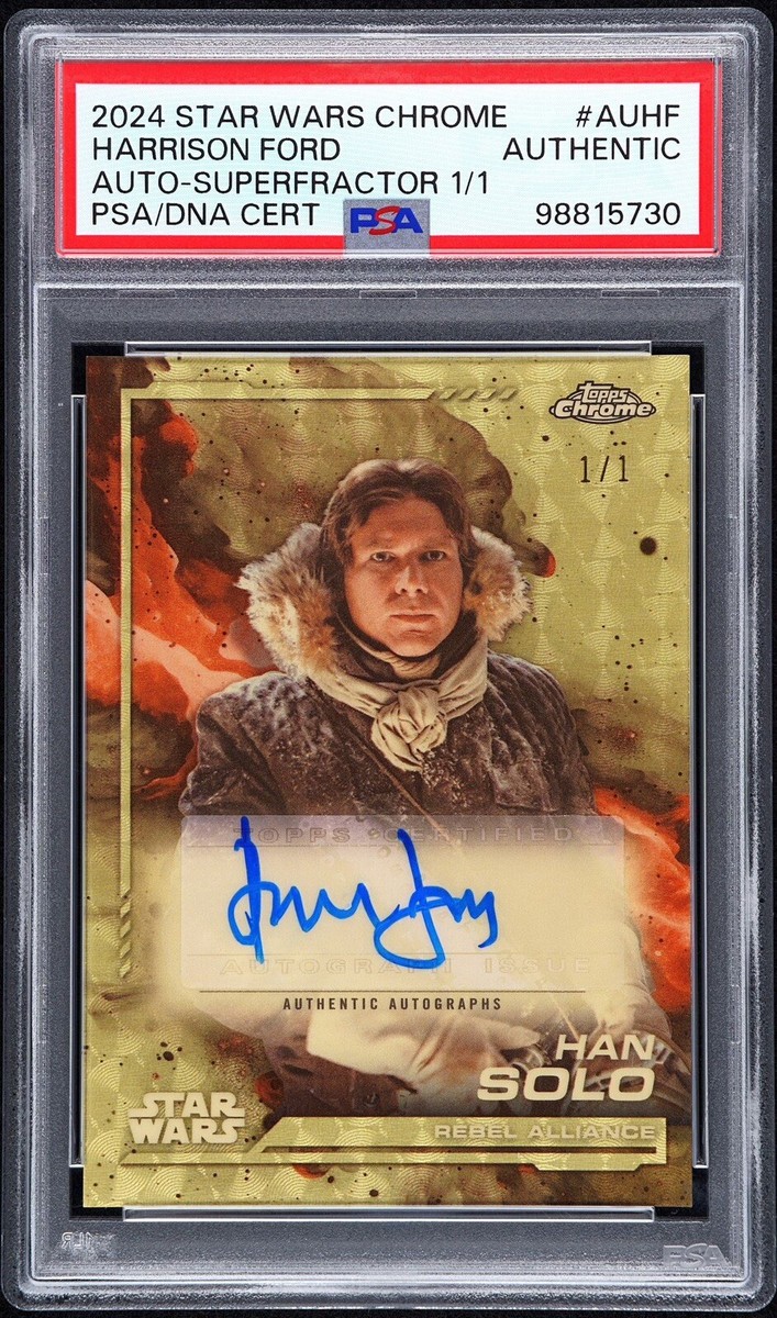 2024 Topps Chrome Star Wars Han Solo Harrison Ford Superfractor 1