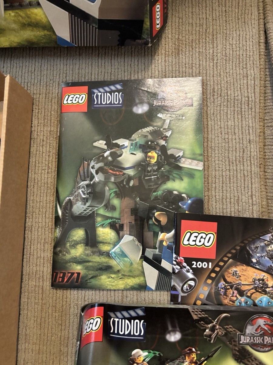 2001 LEGO STUDIOS JURASSIC PARK 1370 RAPTOR RUMBLE & 1371