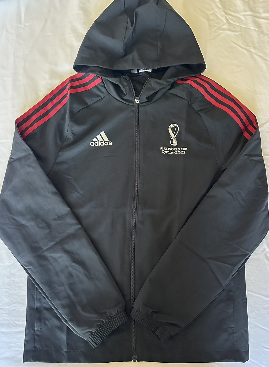 Adidas Qatar World Cup 2022 Black Track Jacket HC3450 Men's Sz