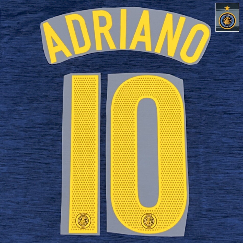Inter Milan ADRIANO #10 Third name print and number 2004/05 Heat