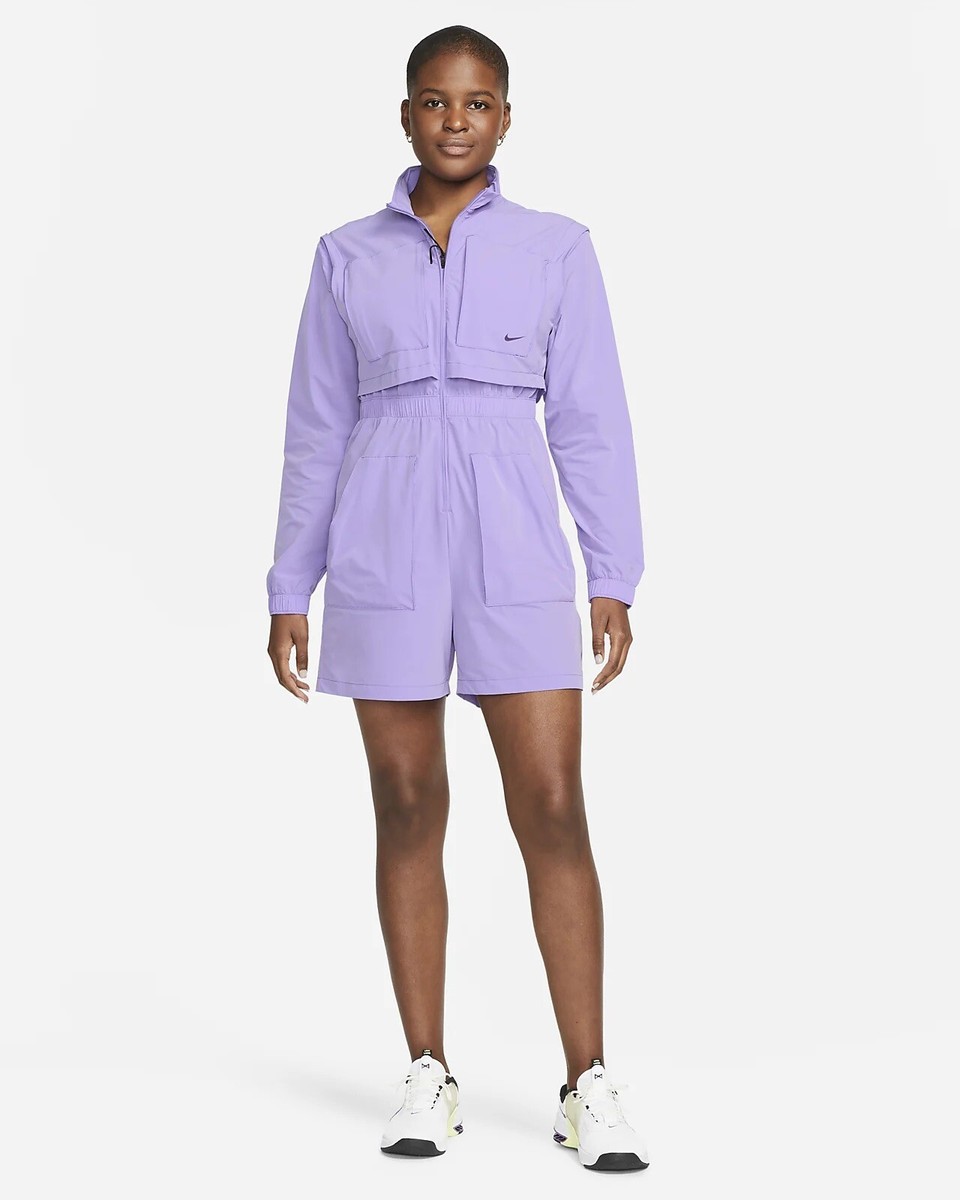 Nike Dri-FIT City Ready Bliss Women's Training Jumpsuit Sz S Space