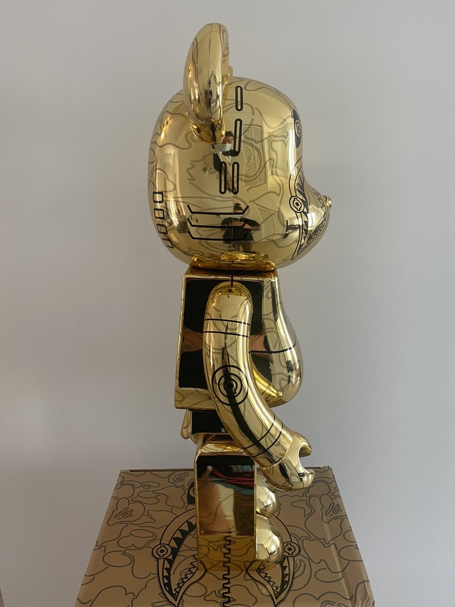 BAPE HAJIME SORAYAMA 1000% Bearbrick Gold Chrome Be@rbrick A