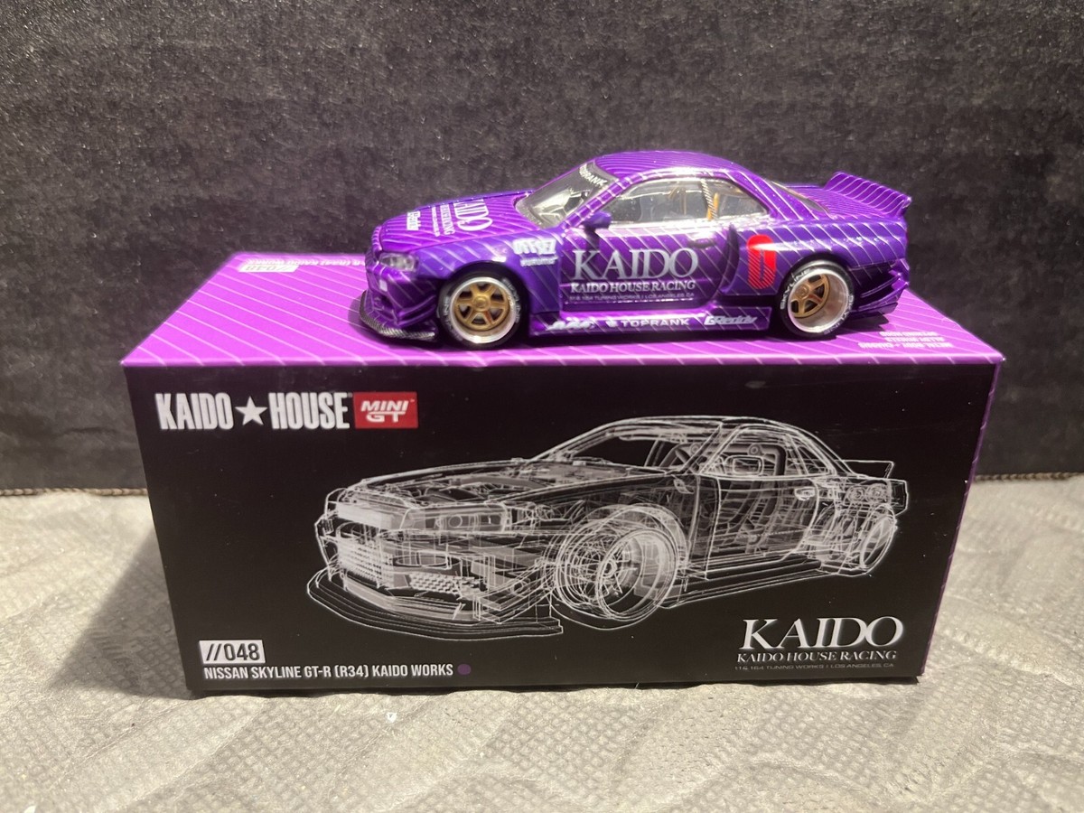 1/64 MINI GT KAIDO HOUSE NISSAN SKYLINE GT-R R34 PURPLE #048