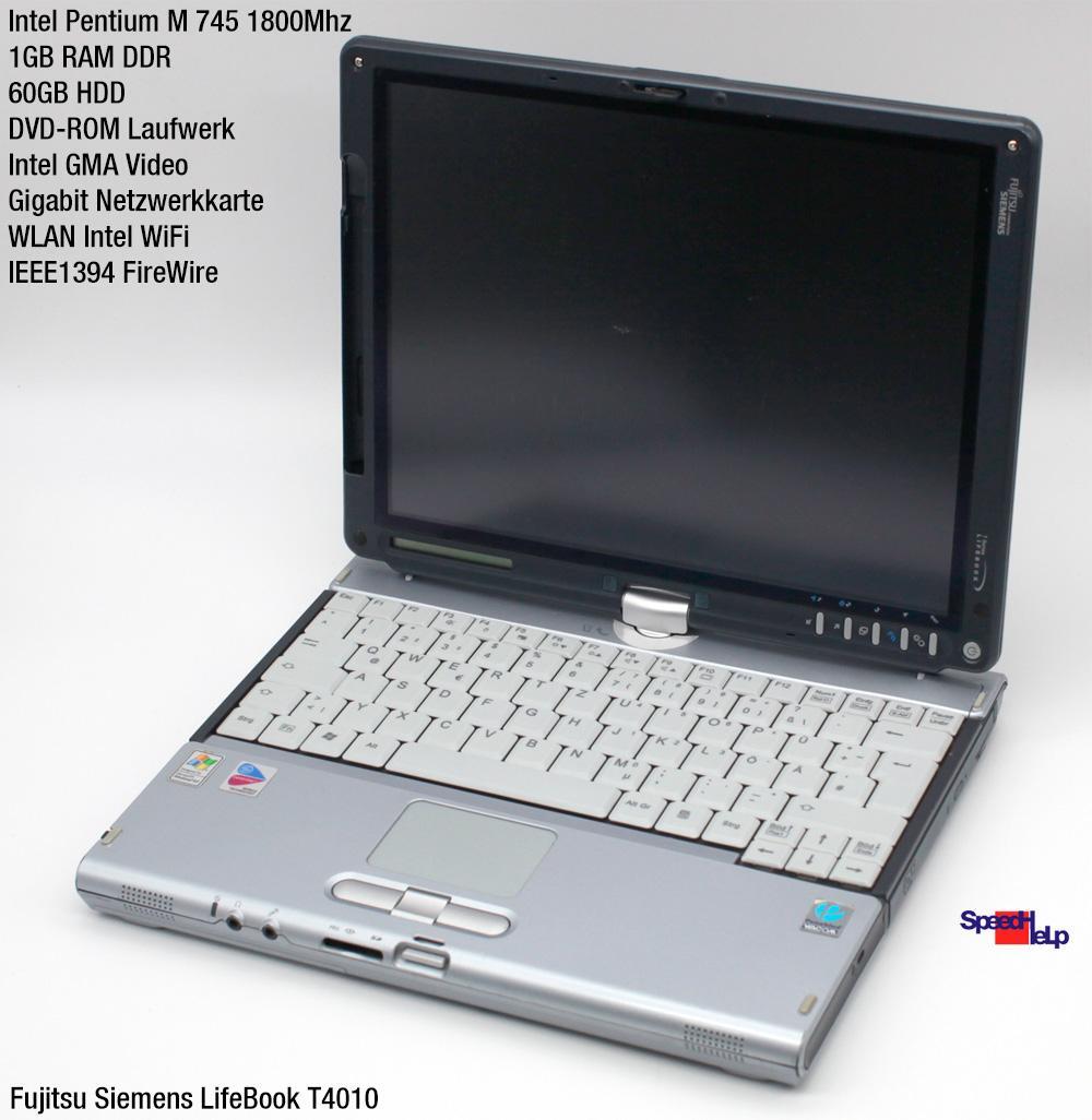 Notebook Fujitsu Siemens Lifebook T4010D Fsc Laptop Windows XP