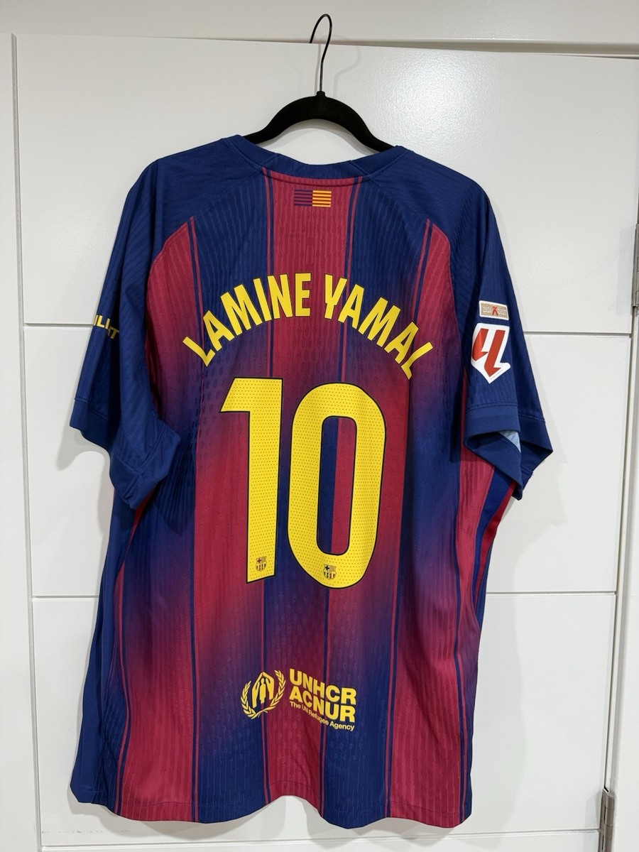2025/26 Nike FC Barcelona #10 LAMINE YAMAL LA LIGA Home Soccer
